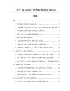 2026年中國防腐地坪數(shù)據(jù)監(jiān)測報告