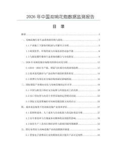 2026年中國雙響花炮數據監測報告