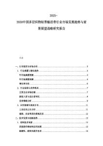 2025-2030中國多層織物輕型輸送帶行業(yè)市場發(fā)展趨勢與前景展望戰(zhàn)略研究報告