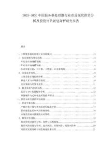 2025-2030中國(guó)服務(wù)器處理器行業(yè)市場(chǎng)現(xiàn)狀供需分析及投資評(píng)估規(guī)劃分析研究報(bào)告