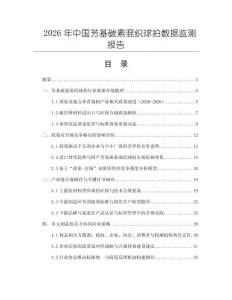 2026年中國芳基碳素混織球拍數據監測報告