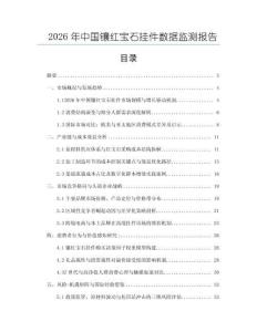 2026年中國鑲紅寶石掛件數據監(jiān)測報告