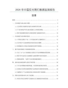 2026年中国反光筒灯数据监测报告