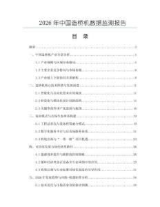 2026年中國造橋機數(shù)據(jù)監(jiān)測報告