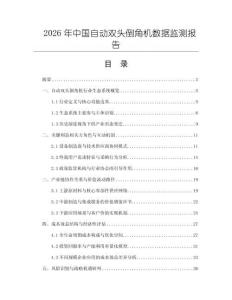 2026年中国自动双头倒角机数据监测报告