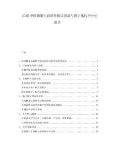 2025中國糖果電商銷售模式創新與數字化轉型分析報告