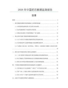 2026年中國把芯數(shù)據(jù)監(jiān)測報(bào)告