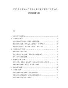 2025中國新能源汽車電機電控系統制造行業市場及發展機遇分析