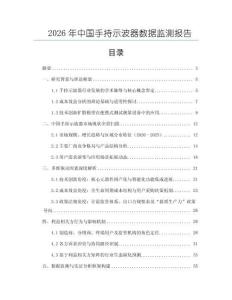 2026年中国手持示波器数据监测报告