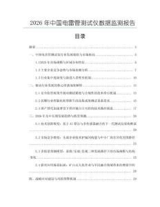 2026年中国电雷管测试仪数据监测报告