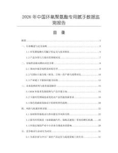 2026年中国环氧聚氨酯专用腻子数据监测报告