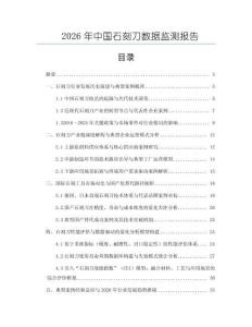 2026年中國石刻刀數據監測報告