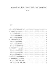 2025陸上風電大型化發展邊界條件與度電成本優化報告