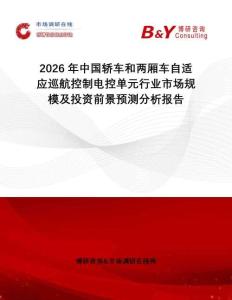 2026年中國轎車和兩廂車自適應巡航控制電控單元行業(yè)市場規(guī)模及投資前景預測分析報告
