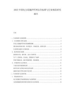 2025中國電力設(shè)施護(hù)欄網(wǎng)安全標(biāo)準(zhǔn)與行業(yè)規(guī)范研究報(bào)告
