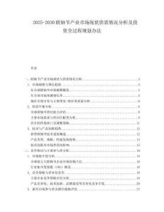 2025-2030聯軸節產業市場現狀供需情況分析及投資全過程規劃辦法