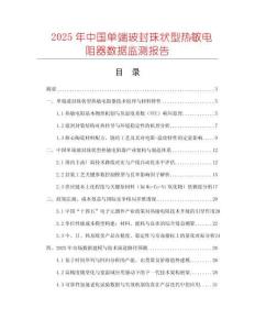 2025年中國單端玻封珠狀型熱敏電阻器數(shù)據(jù)監(jiān)測報告