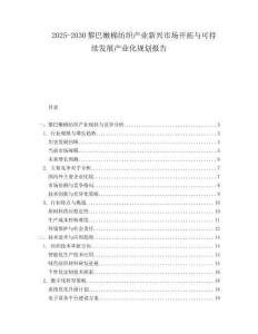 2025-2030黎巴嫩棉纺织产业新兴市场开拓与可持续发展产业化规划报告