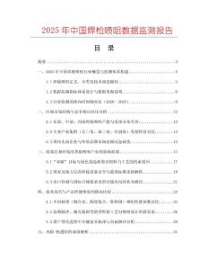 2025年中國焊槍噴咀數(shù)據(jù)監(jiān)測(cè)報(bào)告