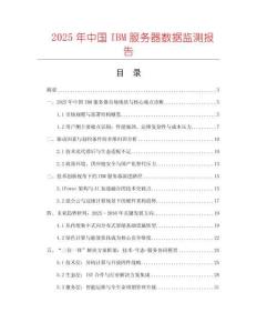 2025年中國IBM服務器數據監測報告