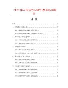 2025年中国角铁切断机数据监测报告