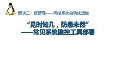 《網(wǎng)絡操作系統(tǒng)管理（Linux系統(tǒng)管理）》課件——任務16.常見系統(tǒng)監(jiān)控工具部署