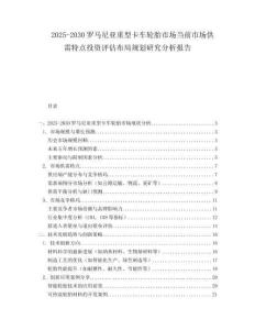 2025-2030羅馬尼亞重型卡車輪胎市場當(dāng)前市場供需特點投資評估布局規(guī)劃研究分析報告