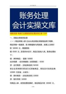 做賬實操-電商行業真賬賬務處理實例分錄 SOP