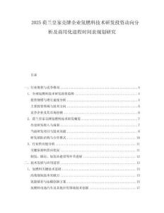 2025荷蘭皇家殼牌企業氫燃料技術研發投資動向分析及商用化進程時間表規劃研究