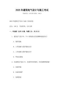 2025年建筑電氣設計與施工考試