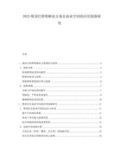 2025吸頂燈照明解決方案在商業(yè)空間的應(yīng)用創(chuàng)新研究