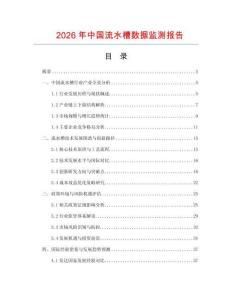 2026年中國流水槽數據監測報告