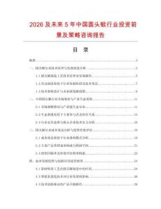 2026及未來5年中國圓頭锨行業投資前景及策略咨詢報告