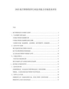 2025航空維修保養(yǎng)行業(yè)技術(shù)能力市場需求評估