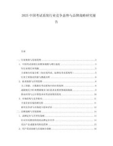 2025中國考試系統行業競爭態勢與品牌戰略研究報告