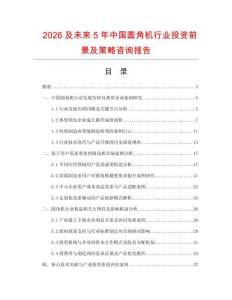 2026及未來5年中國圓角機行業投資前景及策略咨詢報告