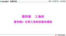 南方新課堂·金牌學(xué)案 數(shù)學(xué)七年級下冊 微專題4  全等三角形的基本模型