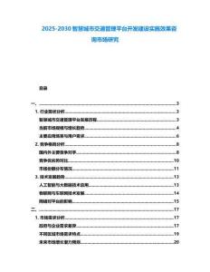 2025-2030智慧城市交通管理平臺(tái)開發(fā)建設(shè)實(shí)施效果咨詢市場(chǎng)研究