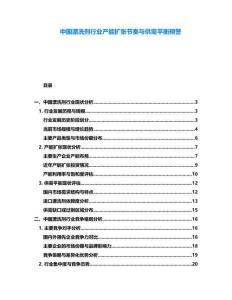 中國漂洗劑行業(yè)產(chǎn)能擴張節(jié)奏與供需平衡預(yù)警