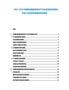 2025-2030中國輪胎橡膠制品生產行業市場動態供需分析及產業投資布局規劃研究報告