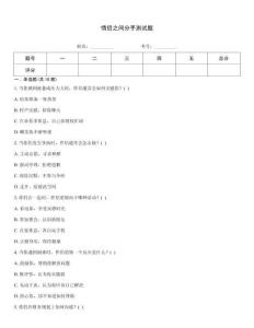 情侣之间分手测试题