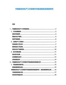 中國漂洗劑生產(chǎn)工藝革新對節(jié)能減排的貢獻(xiàn)度研究
