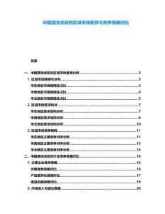 中國漂洗添加劑區(qū)域市場差異與競爭策略對比