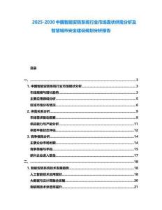 2025-2030中國智能安防系統(tǒng)行業(yè)市場現(xiàn)狀供需分析及智慧城市安全建設(shè)規(guī)劃分析報告
