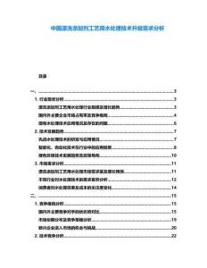 中國漂洗添加劑工藝用水處理技術升級需求分析