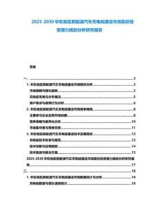 2025-2030华东地区新能源汽车充电桩建设市场现状投资潜力规划分析研究报告