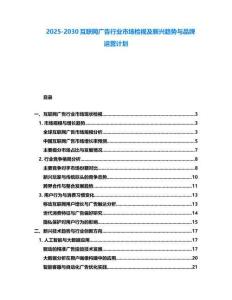 2025-2030互联网广告行业市场检视及新兴趋势与品牌运营计划
