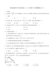 廣東省深圳市鹽田高級中學2026屆高三上學期數學十月考模擬卷（3）