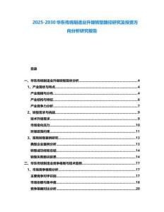 2025-2030華東傳統(tǒng)制造業(yè)升級(jí)轉(zhuǎn)型路徑研究及投資方向分析研究報(bào)告