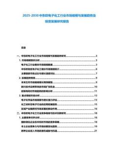 2025-2030中東歐電子化工行業(yè)市場(chǎng)規(guī)模與發(fā)展趨勢(shì)及投資發(fā)展研究報(bào)告